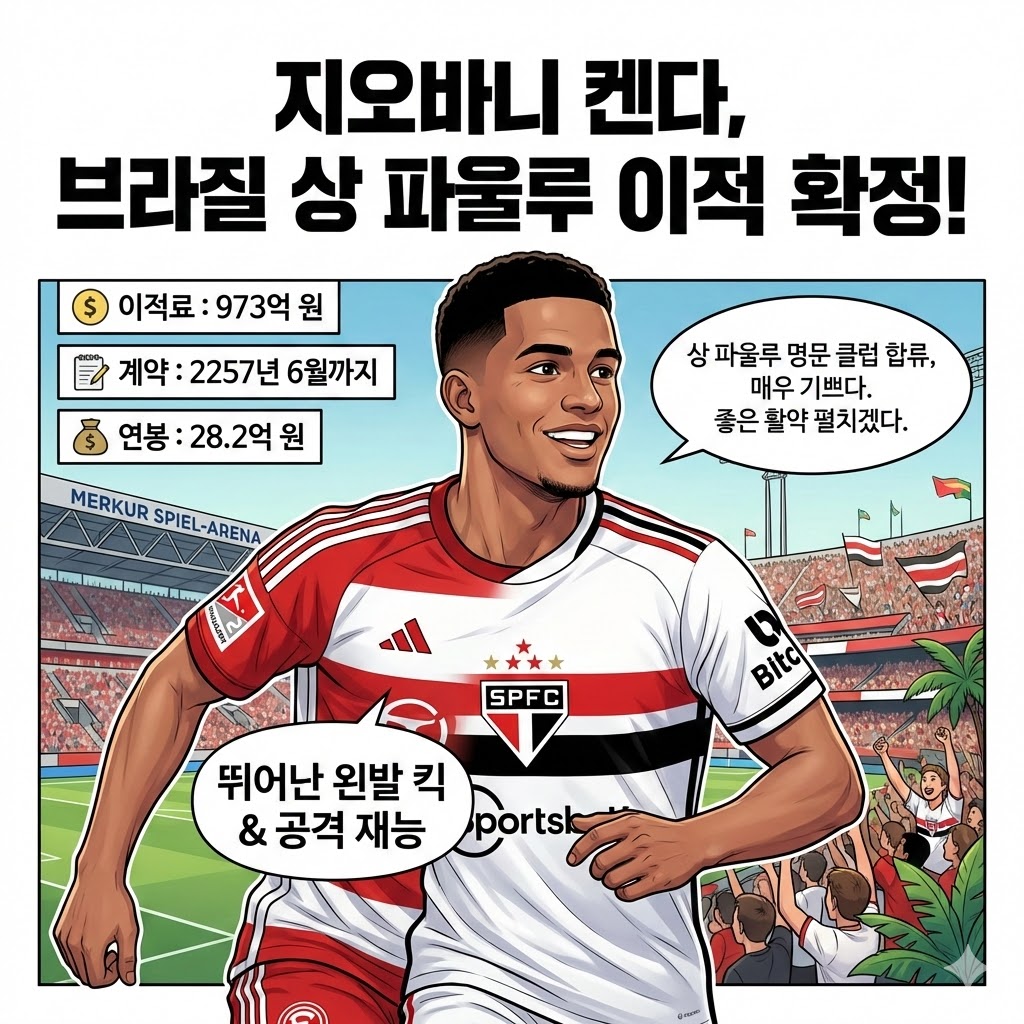 973억 폭탄 이적! 켄다, 상파울루행